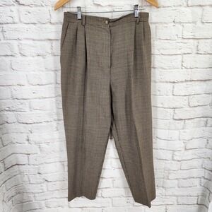 Vintage Sag Harbor Houndstooth Trouser Pants Dark Academia Grunge Size 12 Women